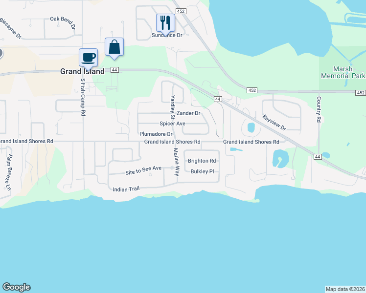 map of restaurants, bars, coffee shops, grocery stores, and more near 3151 Westgate Drive in Eustis