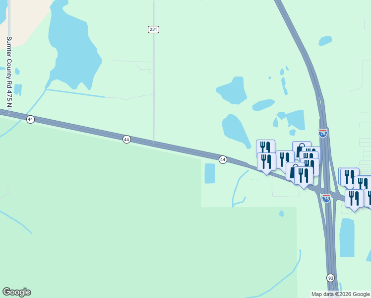 map of restaurants, bars, coffee shops, grocery stores, and more near 1-221 State Highway 44 in Wildwood