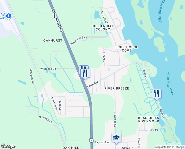 map of restaurants, bars, coffee shops, grocery stores, and more near 358 Beehive Drive in Oak Hill