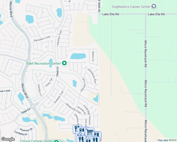 map of restaurants, bars, coffee shops, grocery stores, and more near 2298 Jonesbury Run in The Villages