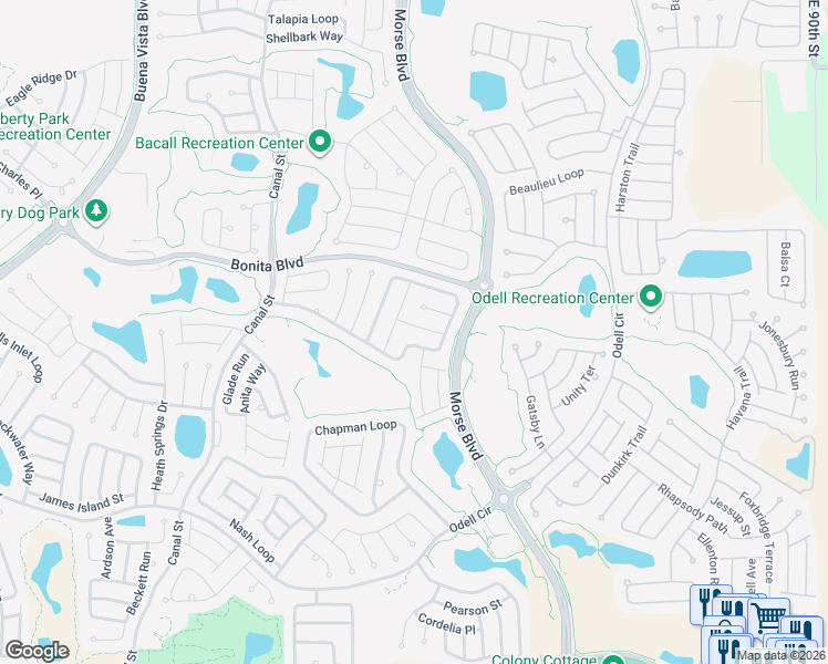 map of restaurants, bars, coffee shops, grocery stores, and more near 776 Goliath Place in The Villages