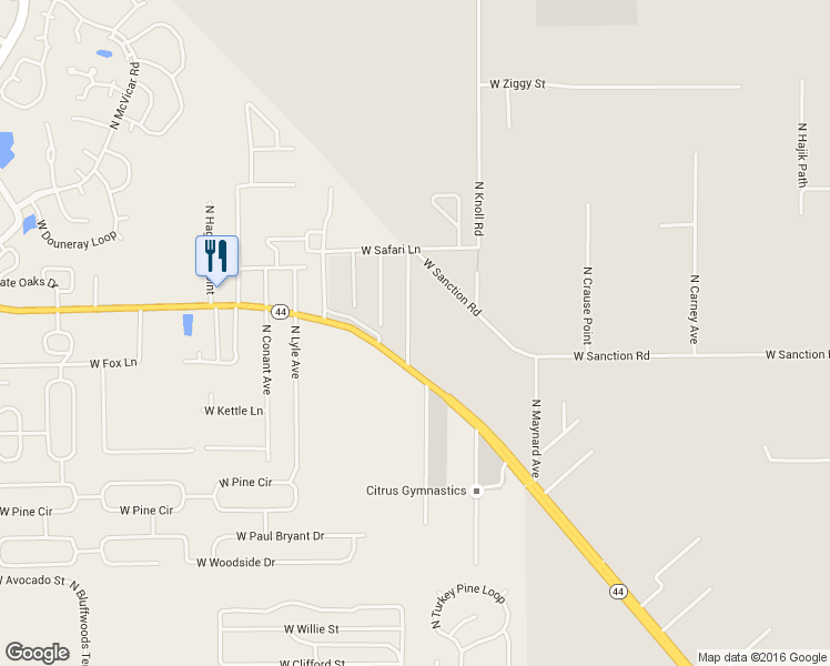 map of restaurants, bars, coffee shops, grocery stores, and more near 1051 North Commerce Terrace in Lecanto