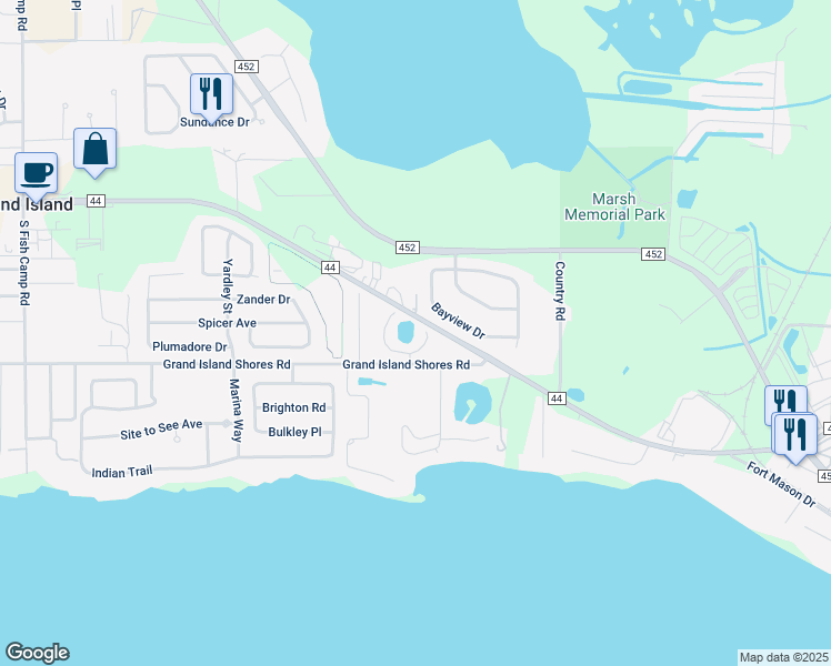 map of restaurants, bars, coffee shops, grocery stores, and more near 4 Sun Country Court in Eustis