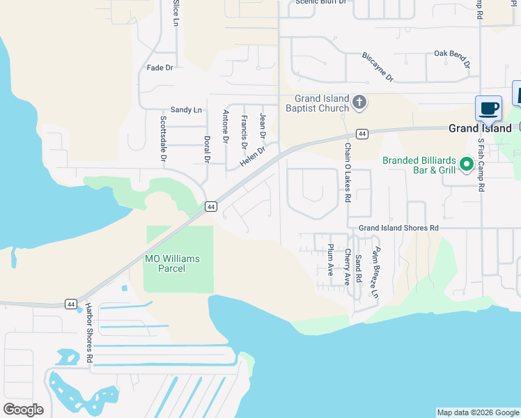 map of restaurants, bars, coffee shops, grocery stores, and more near 12918 Regiment Drive in Grand Island
