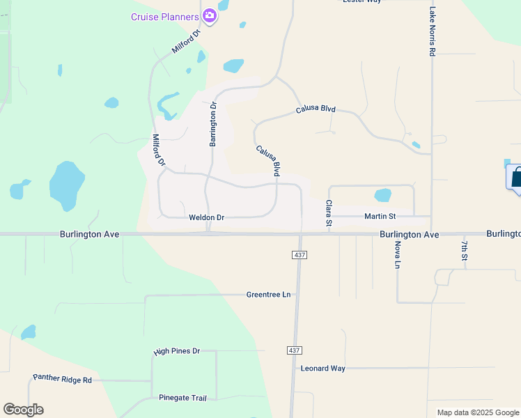 map of restaurants, bars, coffee shops, grocery stores, and more near 24239 Weldon Drive in Eustis