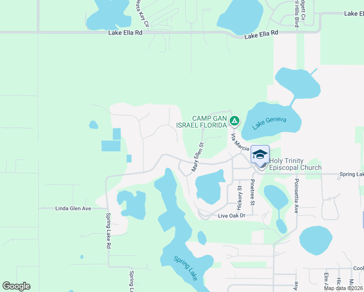 map of restaurants, bars, coffee shops, grocery stores, and more near 1729 Hickory Ridge Drive in Fruitland Park