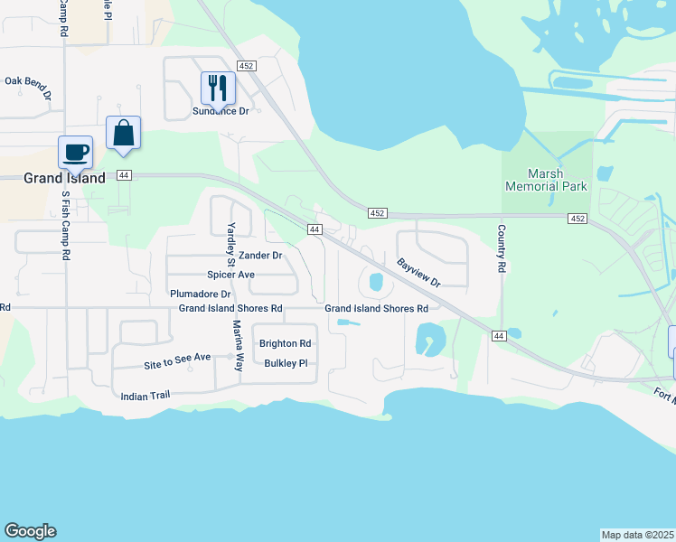 map of restaurants, bars, coffee shops, grocery stores, and more near Kristin Lane in Eustis