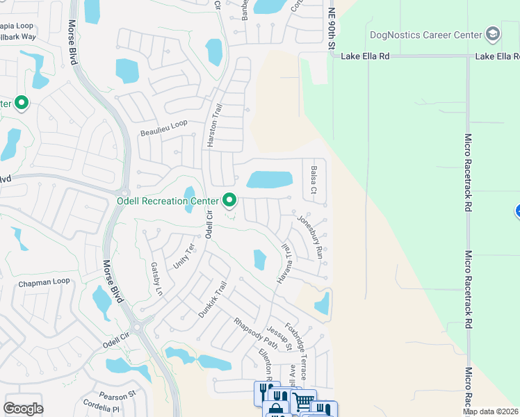map of restaurants, bars, coffee shops, grocery stores, and more near 435 Ambrosia Place in The Villages