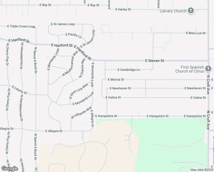 map of restaurants, bars, coffee shops, grocery stores, and more near 1995 East Newhaven Street in Inverness