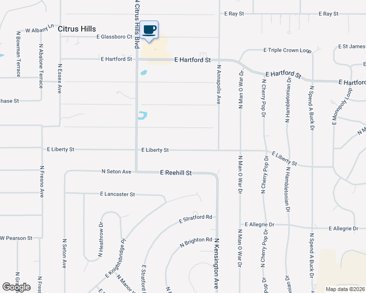 map of restaurants, bars, coffee shops, grocery stores, and more near 659 East Liberty Street in Hernando