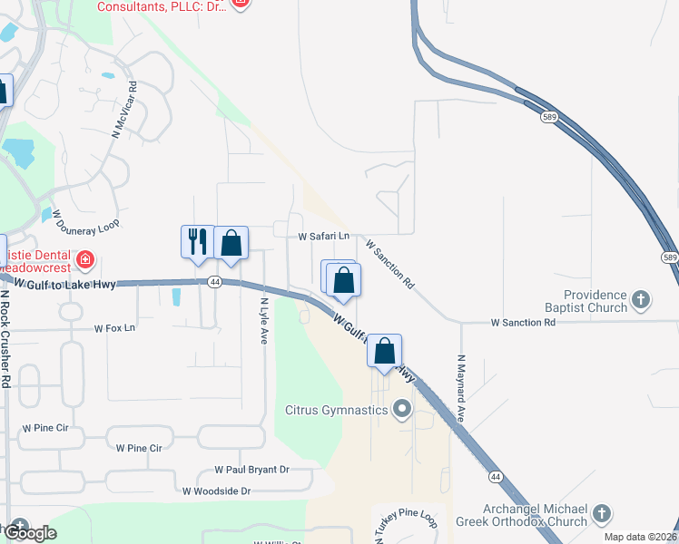 map of restaurants, bars, coffee shops, grocery stores, and more near 1151 North Lion Cub Point in Lecanto
