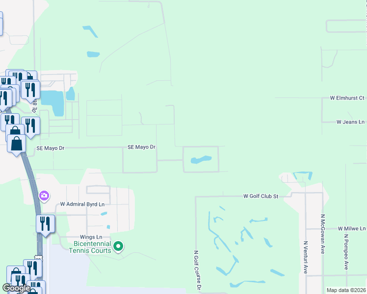 map of restaurants, bars, coffee shops, grocery stores, and more near 7322 West Katherine Lane in Crystal River