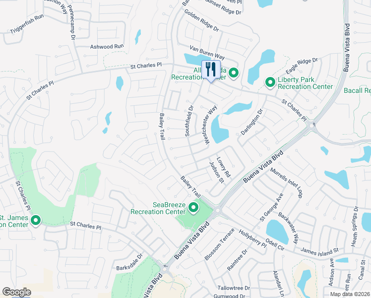 map of restaurants, bars, coffee shops, grocery stores, and more near 1670 Kensington Place in The Villages