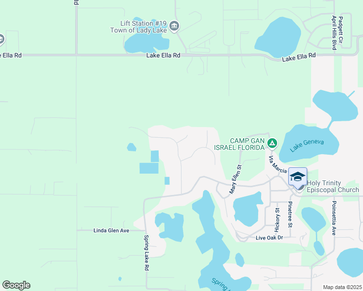 map of restaurants, bars, coffee shops, grocery stores, and more near 1524 Oak Glen Court in Fruitland Park
