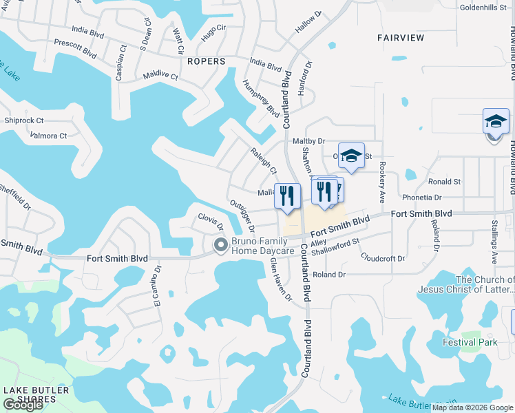 map of restaurants, bars, coffee shops, grocery stores, and more near 608 Loyalty Drive in Deltona