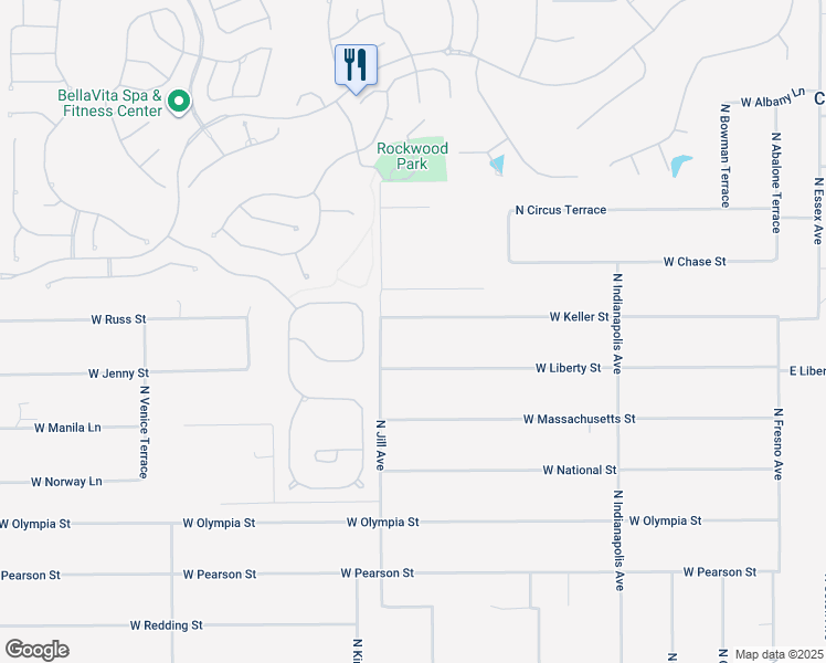 map of restaurants, bars, coffee shops, grocery stores, and more near 945 West Keller Street in Hernando