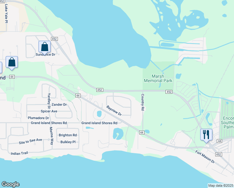 map of restaurants, bars, coffee shops, grocery stores, and more near 2649 Waterview Drive in Eustis