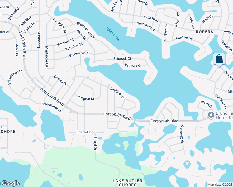 map of restaurants, bars, coffee shops, grocery stores, and more near 2538 Sheffield Drive in Deltona