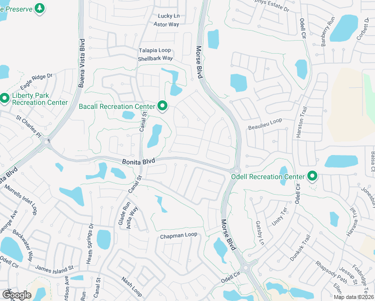 map of restaurants, bars, coffee shops, grocery stores, and more near 2141 Blackville Drive in The Villages