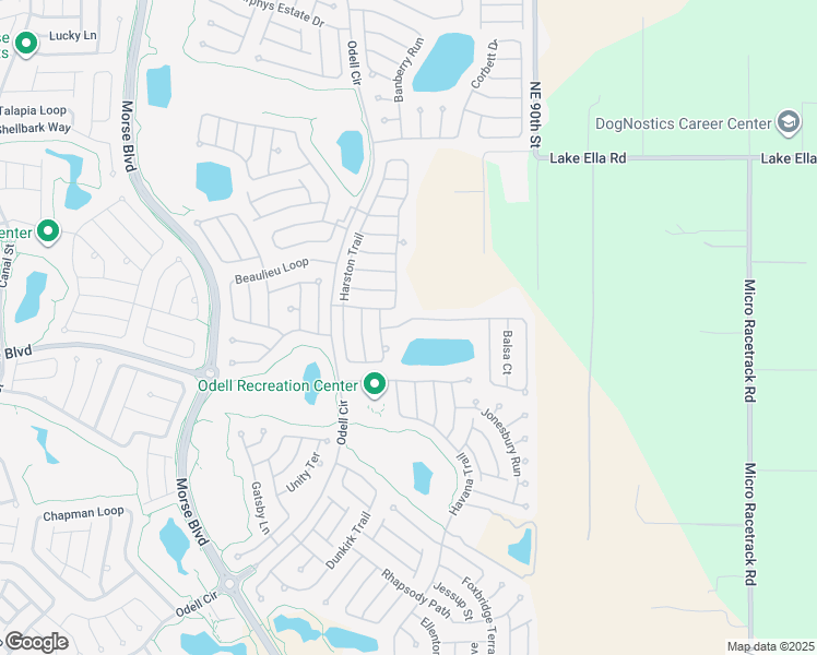 map of restaurants, bars, coffee shops, grocery stores, and more near 494 Arbella Loop in The Villages