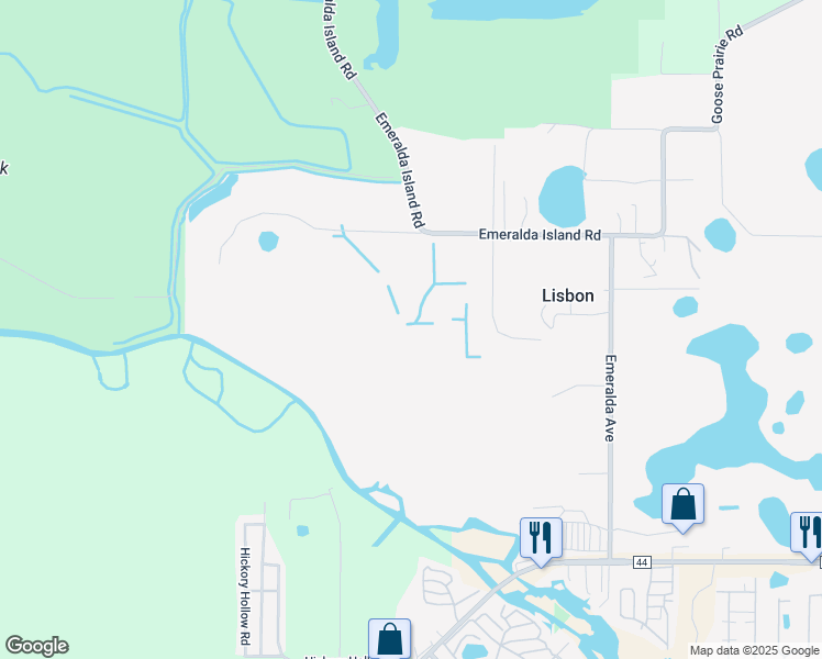 map of restaurants, bars, coffee shops, grocery stores, and more near 36747 Emeralda Island Road in Leesburg