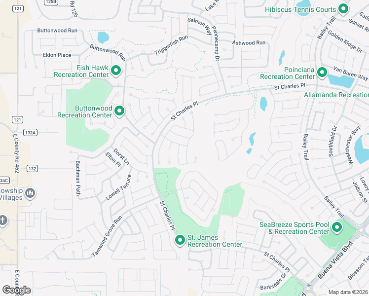 map of restaurants, bars, coffee shops, grocery stores, and more near 2129 Percival Way in The Villages