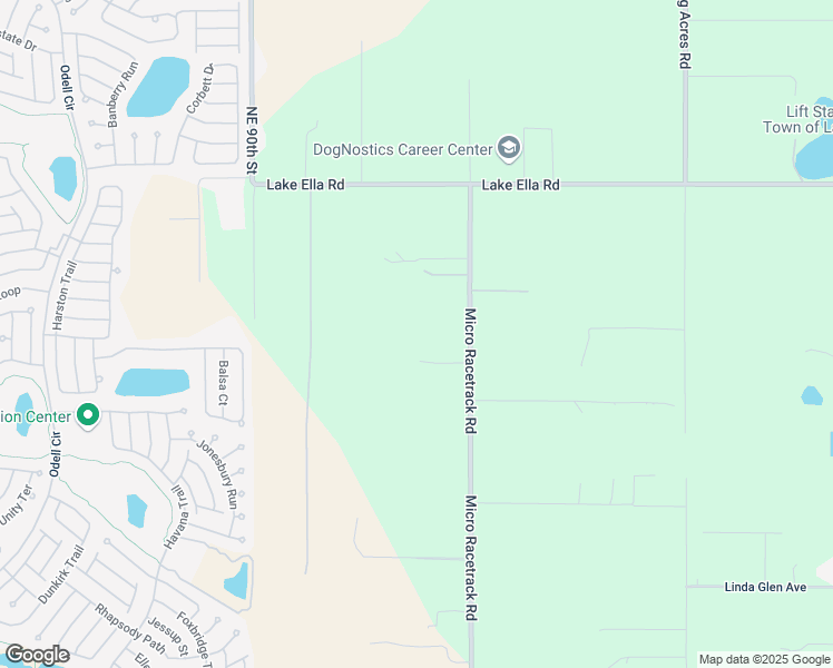 map of restaurants, bars, coffee shops, grocery stores, and more near 36651 Micro Racetrack Road in Fruitland Park