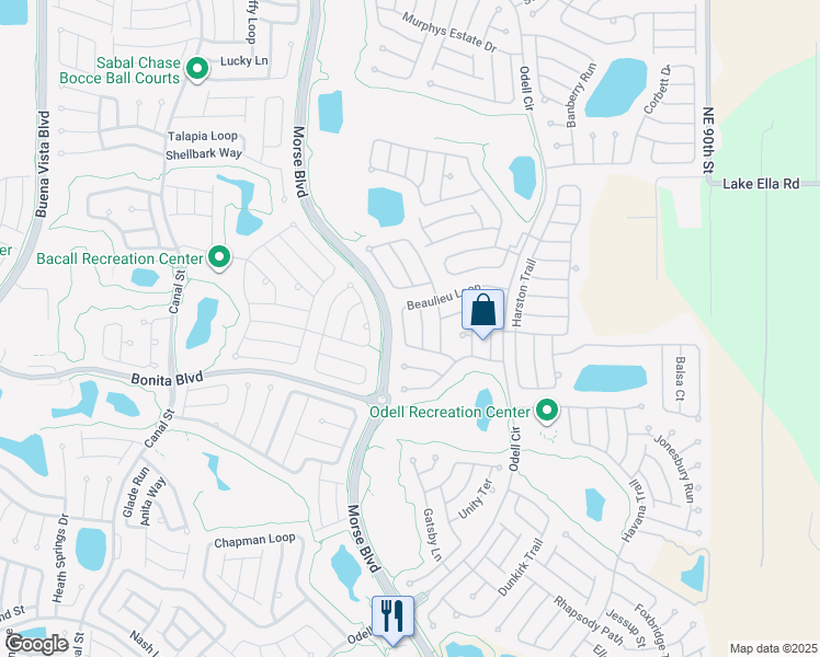 map of restaurants, bars, coffee shops, grocery stores, and more near 2099 Hobbs Court in The Villages
