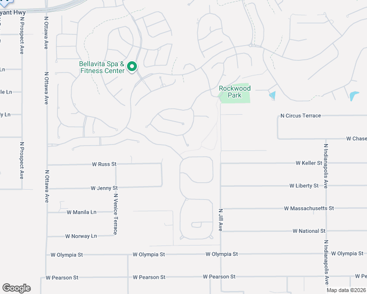 map of restaurants, bars, coffee shops, grocery stores, and more near 1391 North Whisperwood Drive in Hernando