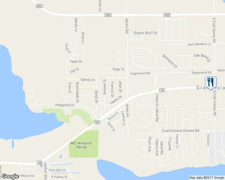 map of restaurants, bars, coffee shops, grocery stores, and more near 36540 Francis Drive in Grand Island