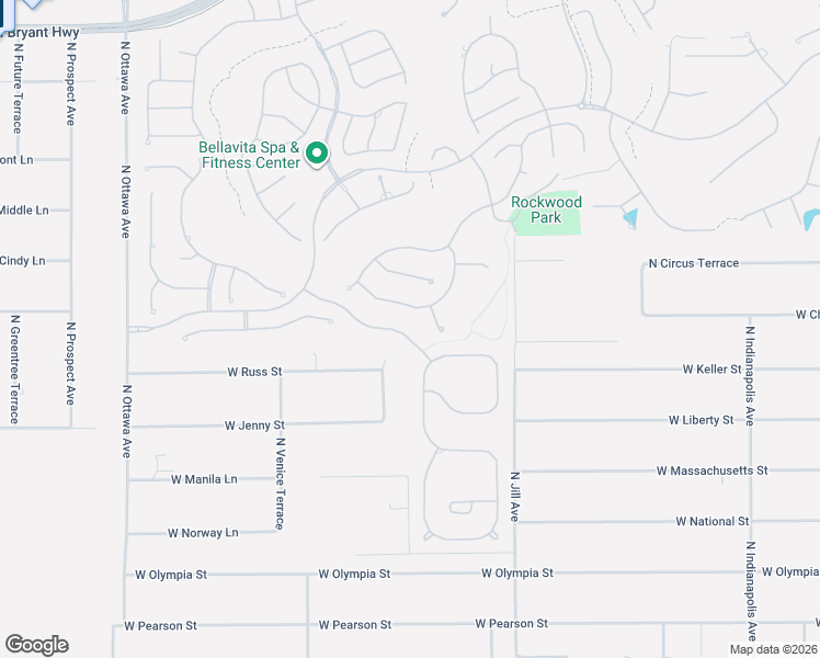 map of restaurants, bars, coffee shops, grocery stores, and more near 1391 North Whisperwood Drive in Hernando