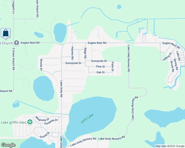 map of restaurants, bars, coffee shops, grocery stores, and more near 4532 Oak Street in Fruitland Park