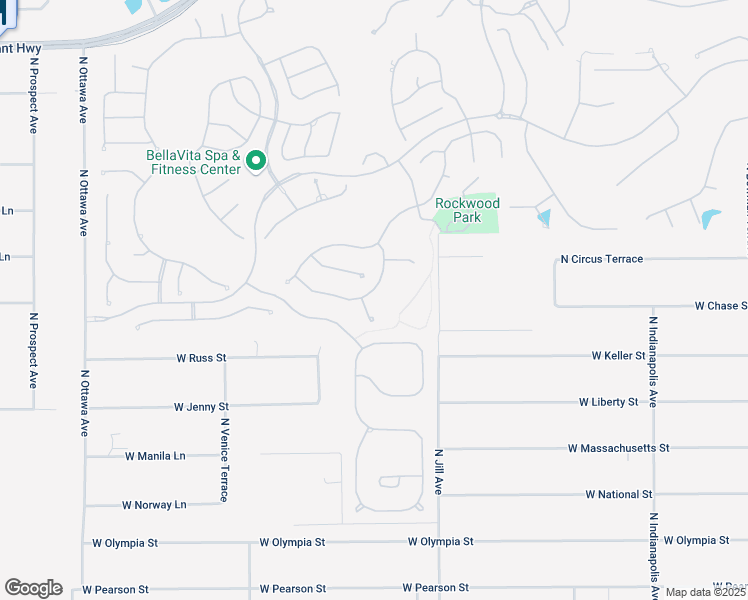 map of restaurants, bars, coffee shops, grocery stores, and more near 1267-1300 North Rockwood Point in Citrus Hills
