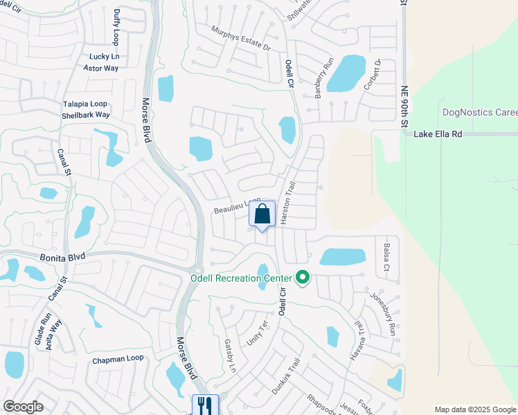 map of restaurants, bars, coffee shops, grocery stores, and more near 2086 Jem Path in The Villages
