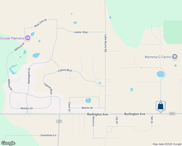 map of restaurants, bars, coffee shops, grocery stores, and more near 36627 Oconee Avenue in Eustis