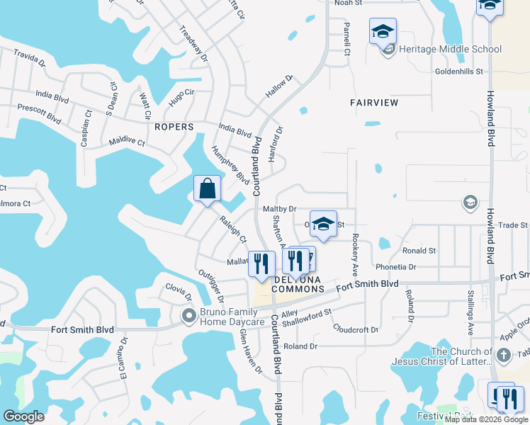 map of restaurants, bars, coffee shops, grocery stores, and more near 3109 Maltby Drive in Deltona