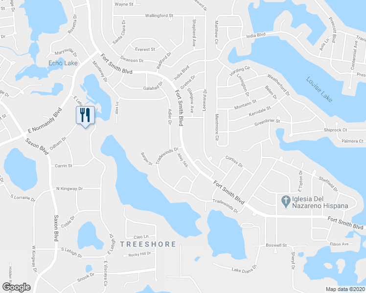 map of restaurants, bars, coffee shops, grocery stores, and more near 800 Fort Smith Boulevard in Deltona