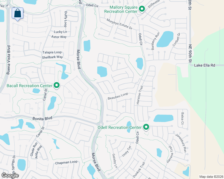 map of restaurants, bars, coffee shops, grocery stores, and more near 2040 Dipper Loop in The Villages