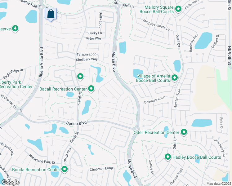 map of restaurants, bars, coffee shops, grocery stores, and more near 768 Turbeville Terrace in The Villages