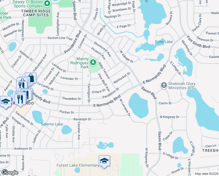 map of restaurants, bars, coffee shops, grocery stores, and more near 771 Pine Bluff Avenue in Deltona
