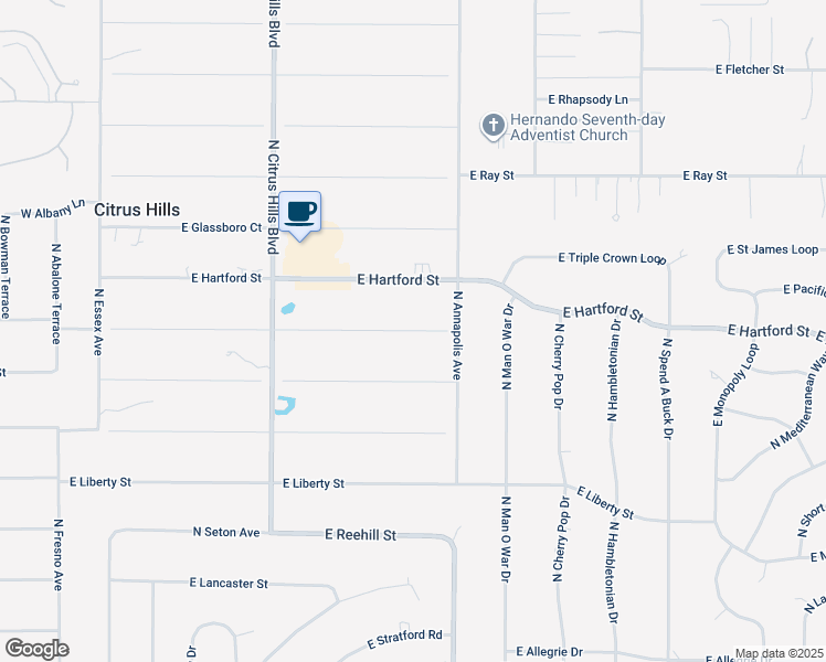 map of restaurants, bars, coffee shops, grocery stores, and more near 744 East Ireland Court in Hernando