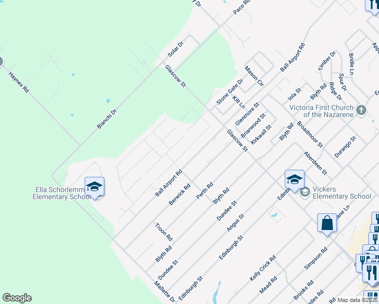 map of restaurants, bars, coffee shops, grocery stores, and more near 213 Cobble Stone Court in Victoria