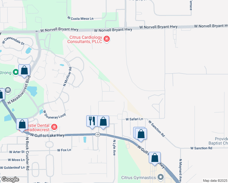 map of restaurants, bars, coffee shops, grocery stores, and more near 5522 West Tinkerer Court in Crystal River