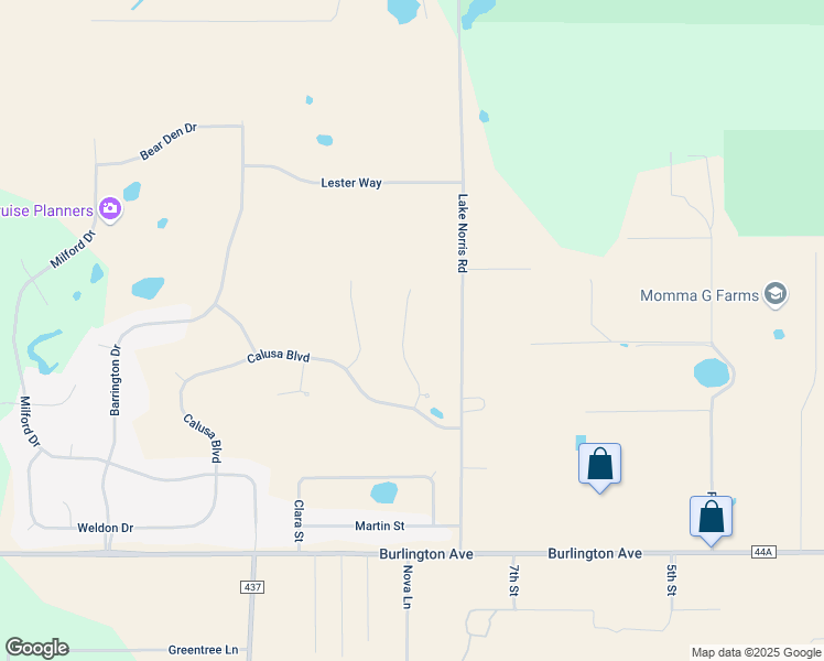 map of restaurants, bars, coffee shops, grocery stores, and more near 36652 Oconee Avenue in Eustis