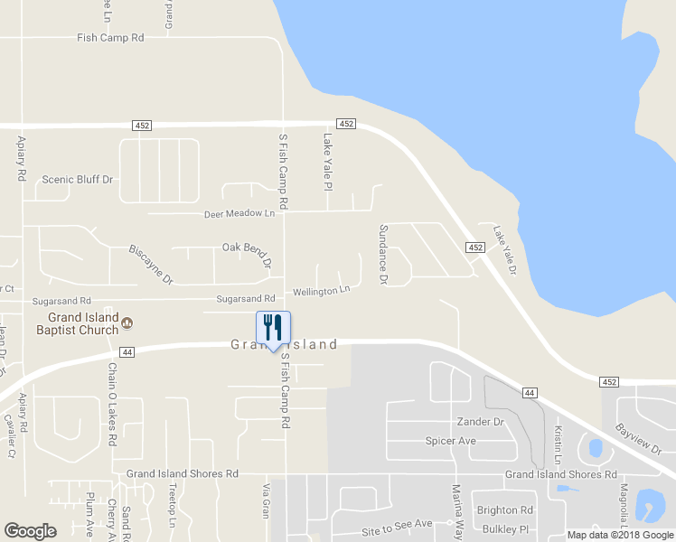 map of restaurants, bars, coffee shops, grocery stores, and more near 36814 Meridian Circle in Grand Island