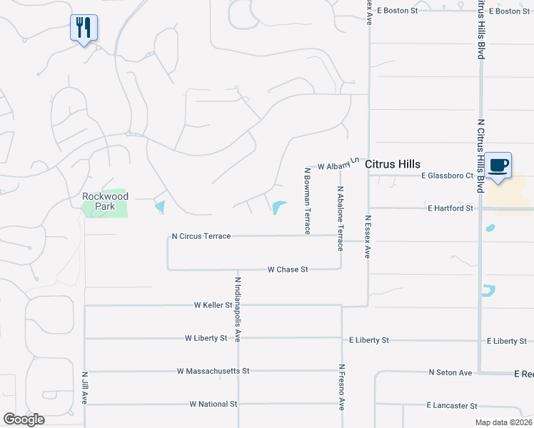 map of restaurants, bars, coffee shops, grocery stores, and more near 1514 North Mccovey Point in Hernando