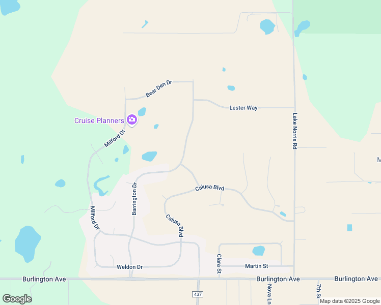map of restaurants, bars, coffee shops, grocery stores, and more near 36850 Barrington Drive in Eustis