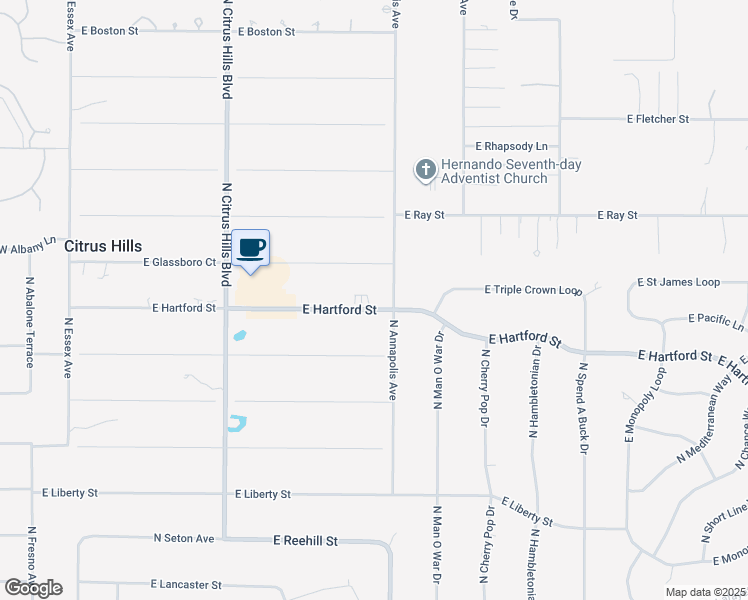 map of restaurants, bars, coffee shops, grocery stores, and more near 810 East Gilchrist Court in Hernando