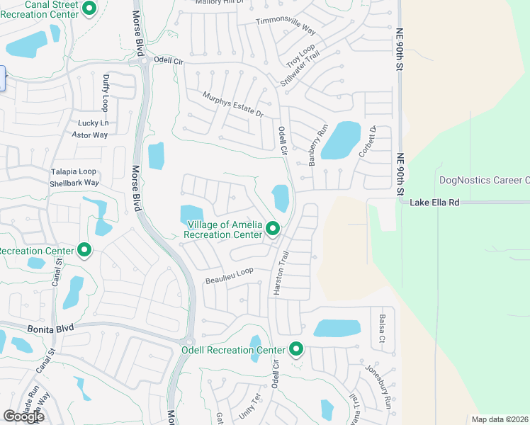 map of restaurants, bars, coffee shops, grocery stores, and more near 537 Inner Circle in The Villages