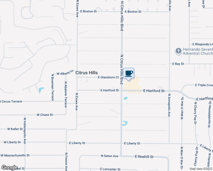 map of restaurants, bars, coffee shops, grocery stores, and more near 340 East Glassboro Court in Hernando